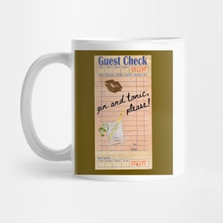 Gin and Tonic Y2k Pink Guest Check Print Mug